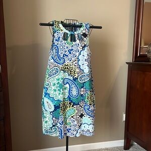 Vibrant Paisley Sleeveless Dress